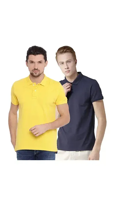 Reliable Solid Polos For Men Pack Of 2