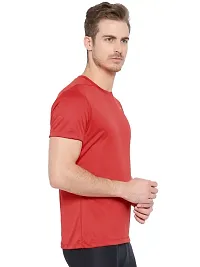 Elegant Polyester Solid Round Neck Tees For Men-thumb1