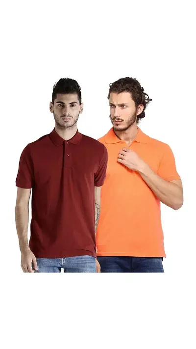 Reliable Solid Polos For Men Pack Of 2