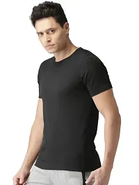 Stylish Multicoloured Polyester Solid T-Shirt For Men Pack Of 3-thumb1