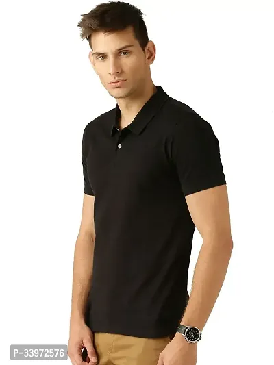 Stylish Cotton Blend Solid Polos For Men Pack of 3-thumb2