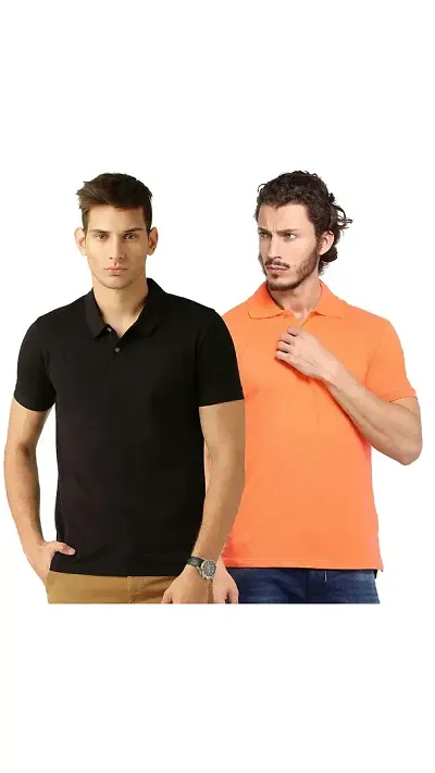 Reliable Solid Polos For Men Pack Of 2