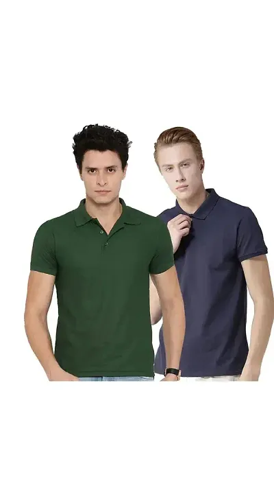 Reliable Solid Polos For Men Pack Of 2