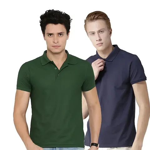 Reliable Solid Polos For Men Pack Of 2