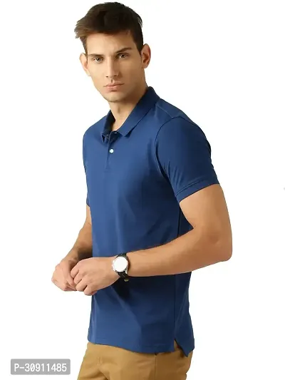 Stylish Multicoloured Cotton Blend Solid Polos T-Shirt For Men Pack Of 2-thumb2