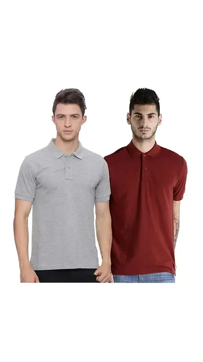 Reliable Solid Polos For Men Pack Of 2