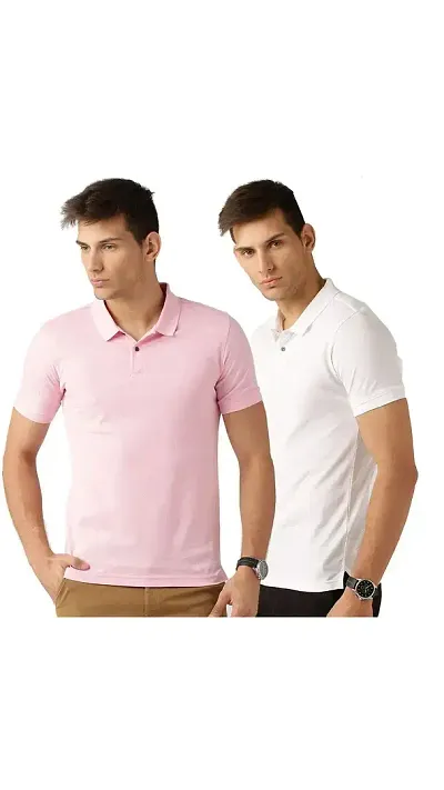 Reliable Solid Polos For Men Pack Of 2