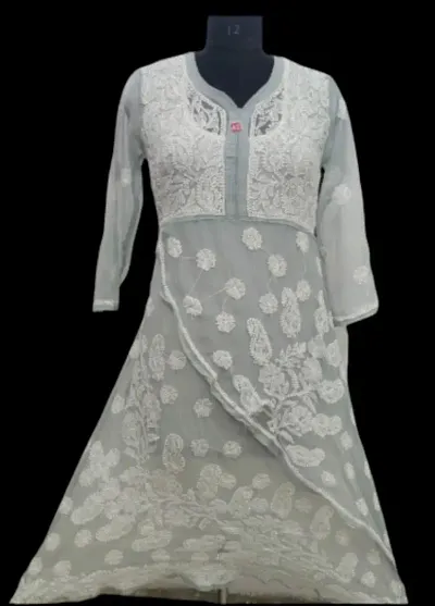 Women's Georgette Kurti For Dupatta set