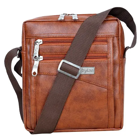 Classic Solid Messenger Bag for Men