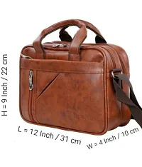 Stylish Premium Quality PU Leather Messenger Bag-thumb1