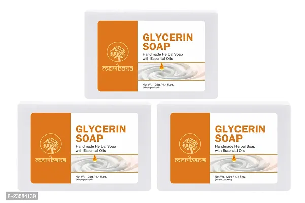 MeriBana Handmade Glycerin Bath Soap (3 x 125 g)