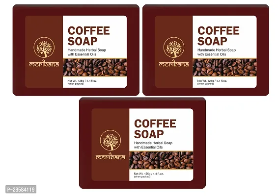 MeriBana Handmade Coffee Bath Soap (3 x 125 g)