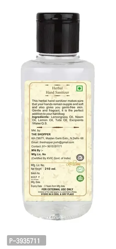 Herbal Antibacterial Hand sanitizer 210ml-thumb2