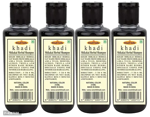 Khadi Herbal Shikakai Shampoo 840 Ml Pack Of 4