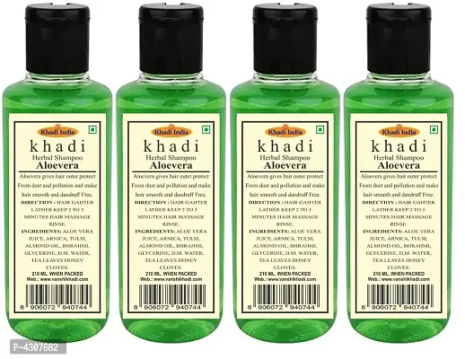Khadi Herbal Aloevera Shampoo 840 Ml Pack Of 4