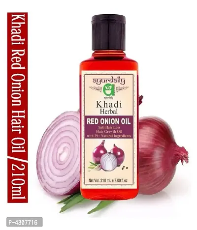 Ayurdaily Khadi Red Onion With Keratin Infused Hair Oil 210 Ml