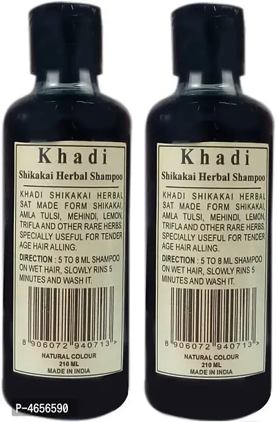 Khadi Herbal Shikakai Shampoo-Natural Colour Men  Women (420 Ml)-thumb0