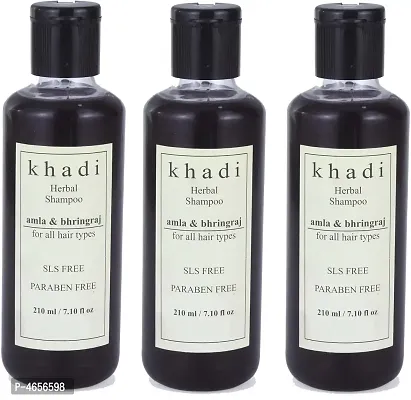 Khadi Herbal Amla  Bhringraj Shampoo (Sls, Sulfate  Paraben Free) Men  Women (630 Ml)-thumb0