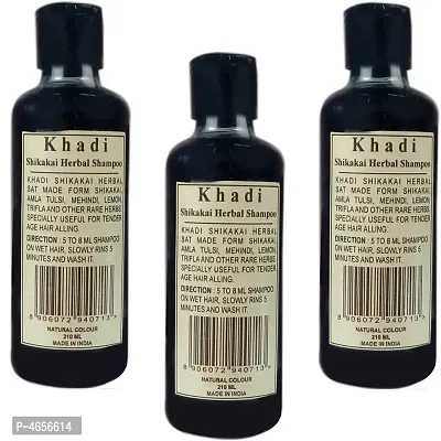 Khadi Herbal Shikakai Shampoo-Natural Colour Men  Women (630 Ml)-thumb0