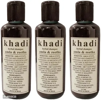 Khadi Herbal Amla  Reetha Shampoo Men  Women (630 Ml)