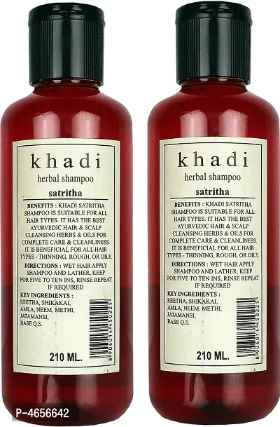 Khadi Herbal Herbal Satritha Shampoo Pack Of 2 Men (420 Ml)