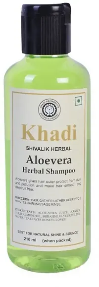 Khadi Herbal Aloevera Shampoo Men  Women (210 Ml)-thumb0