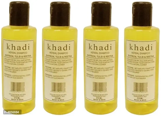 Khadi Herbal Saffron, Tulsi  Reetha Shampoo Men (840 Ml)