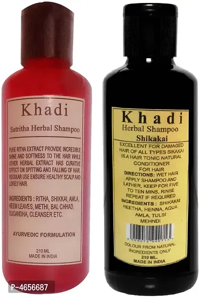 Khadi Herbal Shampoo Sikakai  Satritha Men (420 Ml)-thumb0