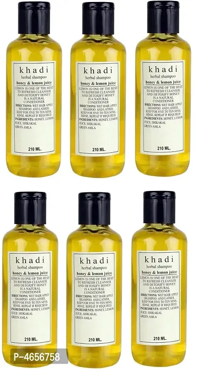 Khadi Herbal Honey  Lemon Juice Pack Of 6 Men  Women (1260 Ml)