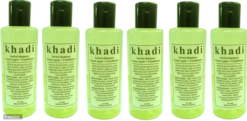 Khadi Herbal Shampoo Green Apple + Conditioner Men  Women (1260 Ml)
