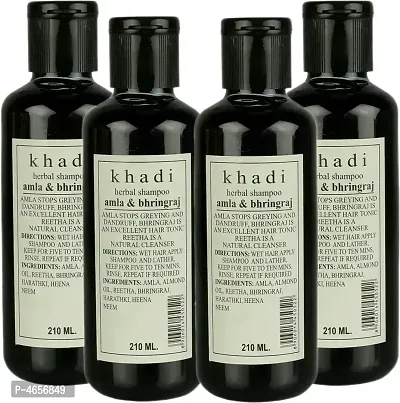 Khadi Herbal Amla  Bhiringraj Shampoo Men  Women (840 Ml)
