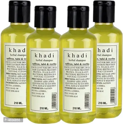 Khadi Herbal Saffron Tulsi  Reetha Extra Conditioner Shampoo Men  Women (840 Ml)