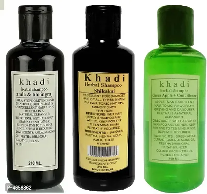 Khadi Herbal Shampoo Pack Men  Women (630 Ml)