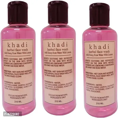 Khadi Herbal Honey Rose water with Lemon Face Wash (630 ml)
