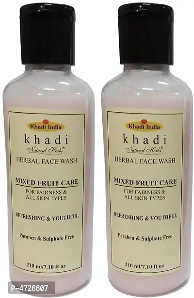 Khadi Herbal Paraben and Sulphate Free Mixed Fruit Care  Face Wash (420 ml)
