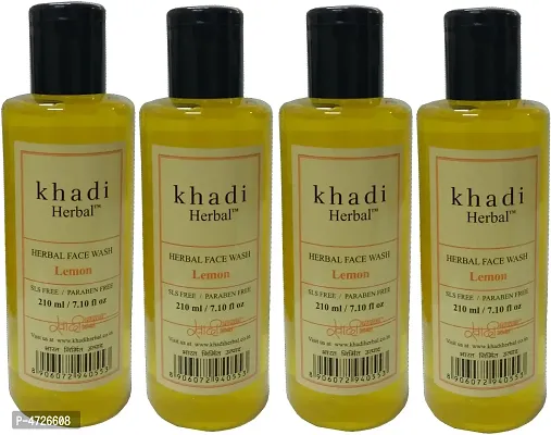 Khadi Herbal Lemon Face wash (SLS FREE /Paraben Free) Face Wash (840 ml)