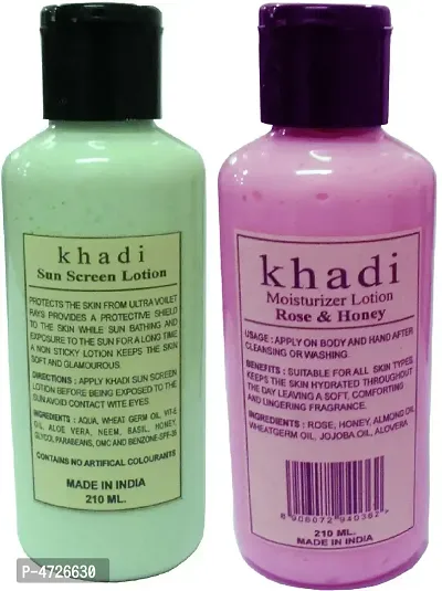 Khadi Herbal Moistrurizer  Sunscreen Lotion (420 ml)