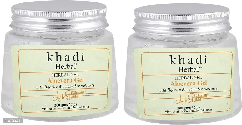 Khadi Herbal Aloevera Gel - Transparent (400 g)