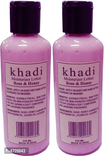 Khadi Herbal Moisturizer Lotion Rose  Honey (420 ml)-thumb0