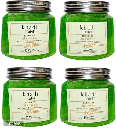 Khadi Herbal Aloevera Gel - Green (800 g)-thumb0