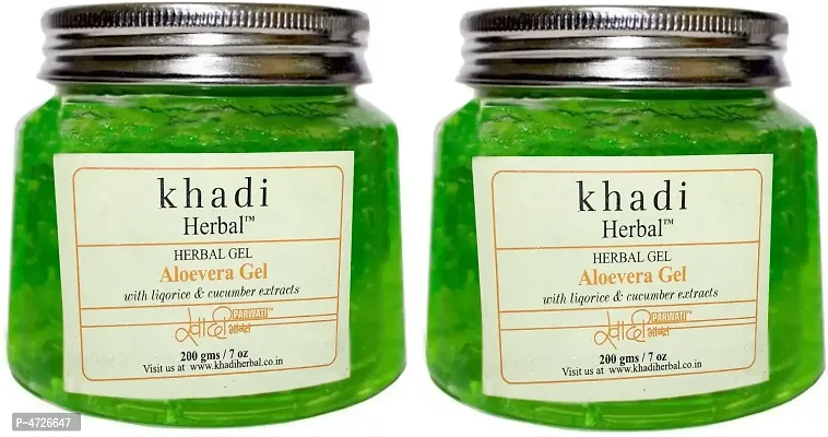 Khadi Herbal Aloevera Gel Green 400 G Skin Care Day Cream