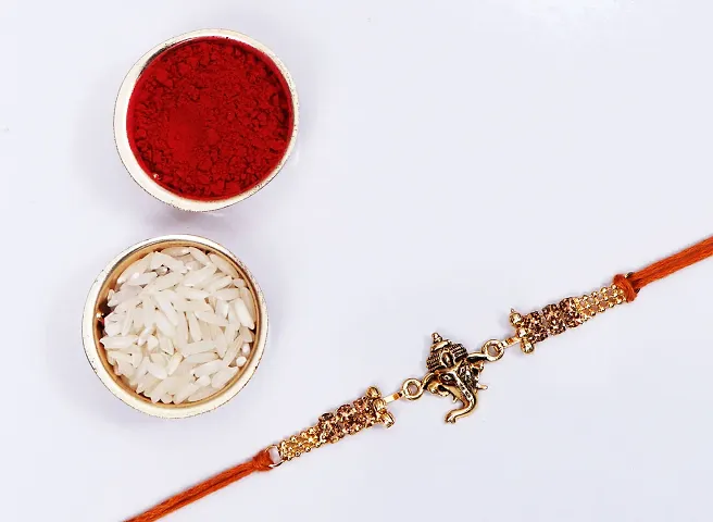 Kanha Pearl Designer Rakhi with Roli And Chawal