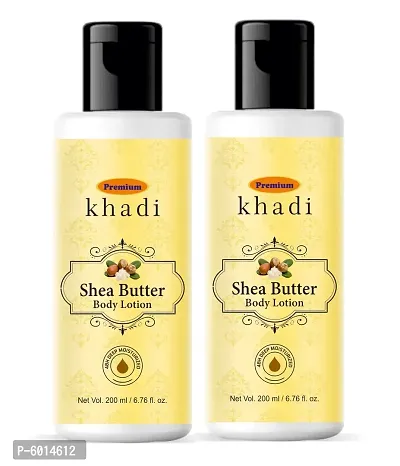 Khadi Premium Shea Butter Lotion 200 Ml (Pack Of 2)