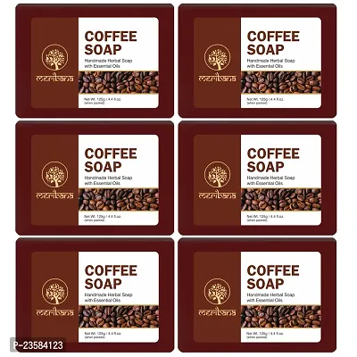 MeriBana Handmade Coffee Bath Soap (6 x 125 g)