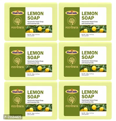 MeriBana Handmade Lemon Soap Pack of 6 (6 x 125 g)-thumb0