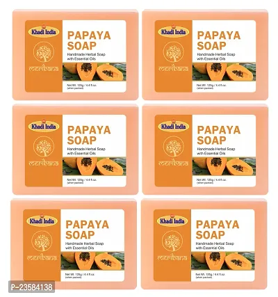 MeriBana Handmade PaPaYa Bath Soap (6 x 125 g)