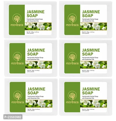 MeriBana Handmade Herbal Jasmine Soap (6 x 125 g)