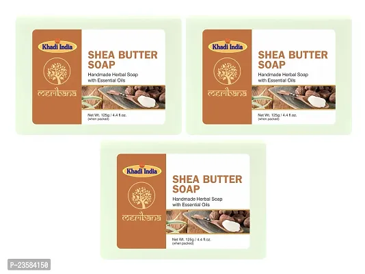 MeriBana Handmade Shea Butter Bath Soap (3 x 125 g)