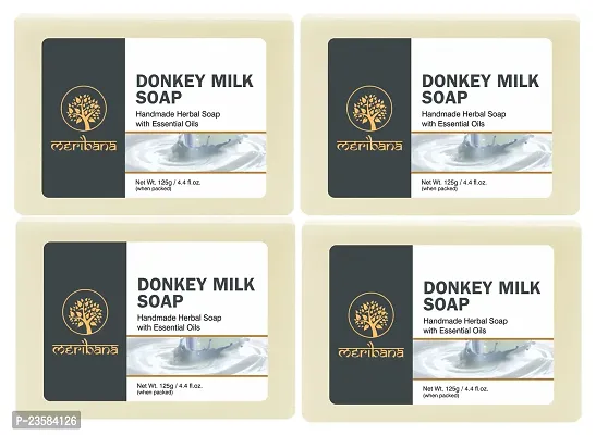 MeriBana Handmade Donkey Milk Bath Soap (4 x 125 g)-thumb0