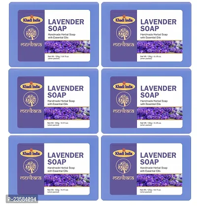 MeriBana Handmade Pure Lavender Bath Soap (6 x 125 g)-thumb0